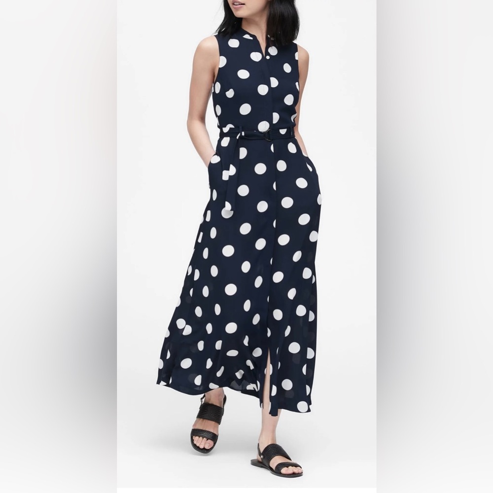 Banana Republic Maxi Polka Dot Dress